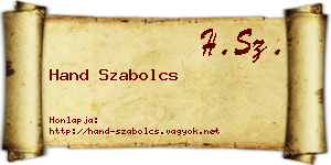Hand Szabolcs névjegykártya
